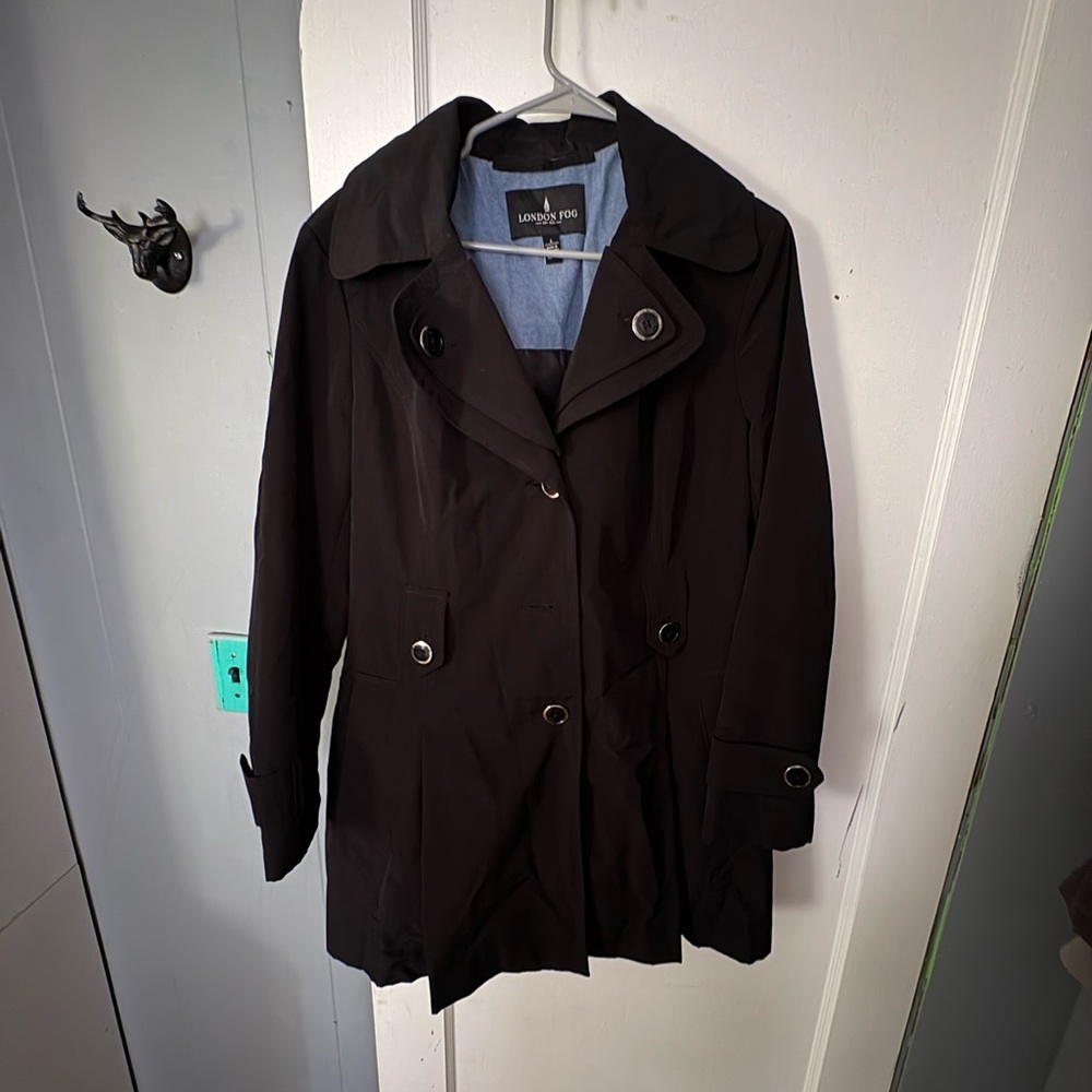 London Fog Women's Black Trench Coat